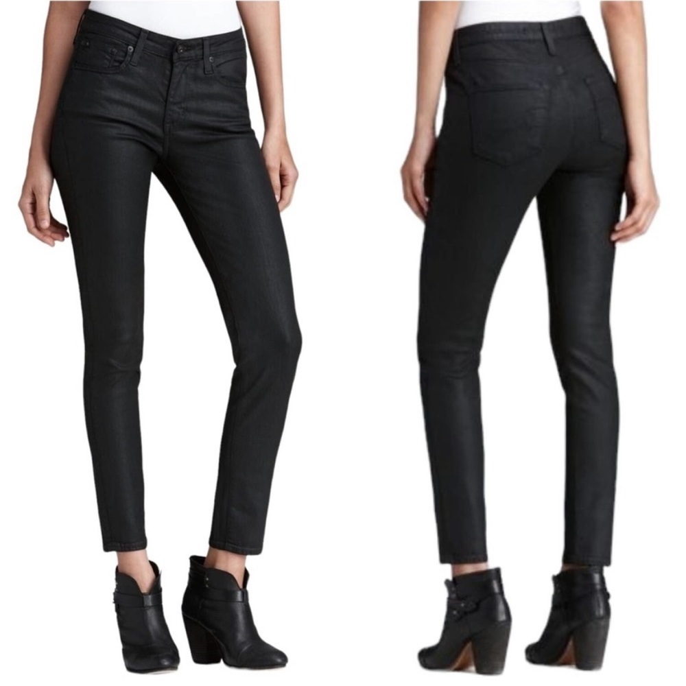 Big star Alex mid rise skinny cigarette jeans in black size 4/27
